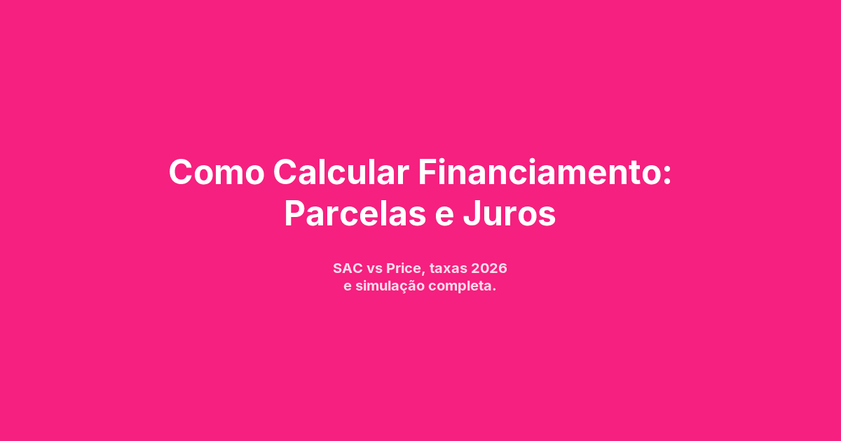 Como Calcular Financiamento: Parcelas e Juros