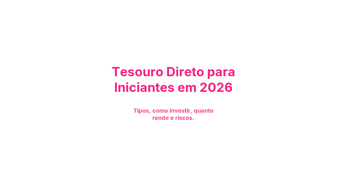 Tesouro Direto para Iniciantes